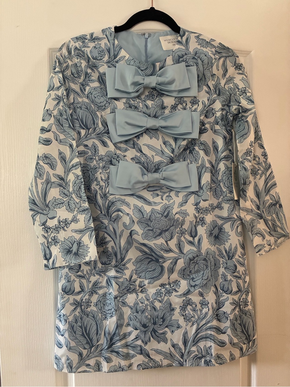 HYACINTH HOUSE Tuckernuck | Blue Chintz Clarice Bows Dress NWT